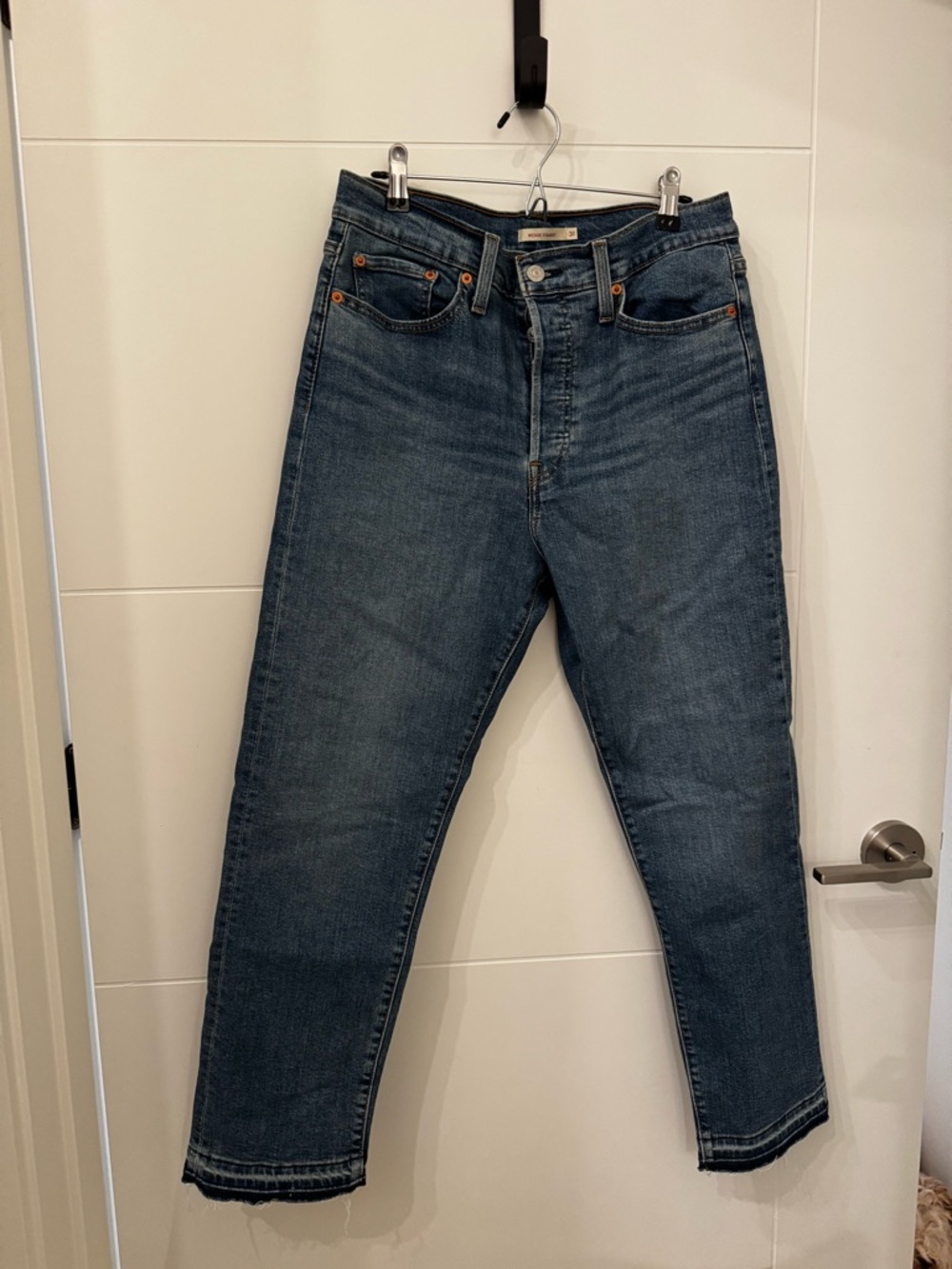 Levi's Dark Blue High-Rise Straight Jeans